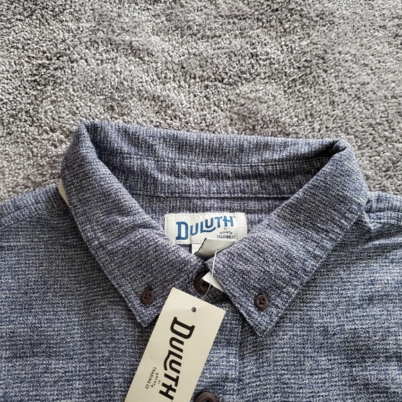 Duluth Shirt Mens Extra Large Blue Gray Button Up Flannel Free Swinging - Picture 3 of 12
